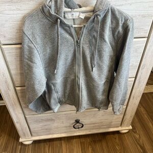 Gray Zip-Up Hoodie